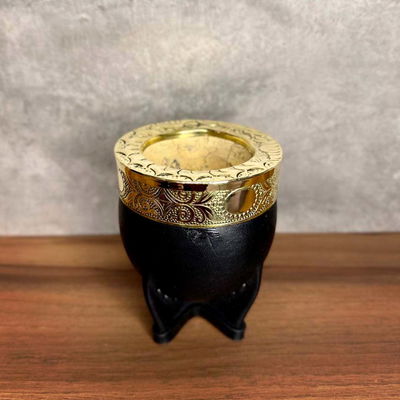 Mate Imperial PREMIUM, Virola Bronce, Cuero LISO - Modelo 2