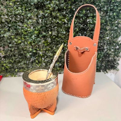 PROMO 4 - Mate Imperial, Bombillón + Porta Mate para Auto de REGALO.