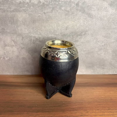 Mate Torpedo JOYERO, Virola Alpaca, Cuero LISO. - Modelo 5