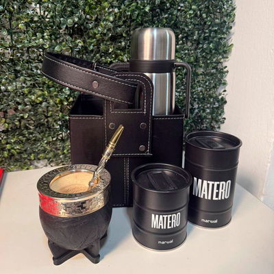 PROMO 29 - Mate Imperial, Termo, Set Latas, Bombill贸n + Canasta Matera ECO Cuero de REGALO
