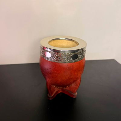 Mate Imperial PREMIUM, Virola Alpaca, Cuero LISO - Modelo 2