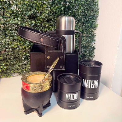 PROMO 30 - Mate Imperial, Termo, Set Latas, Bombill贸n + Canasta Matera ECO Cuero de REGALO