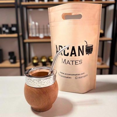 PROMO IMPERDIBLE - Mate Imperial Algarrobo y Bombilla