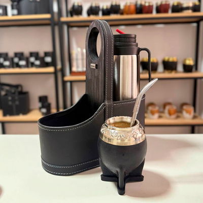 COMBO 215 - Mate Torpedo Uruguayo, Termo, Canasta CHARRÚA y Bombilla