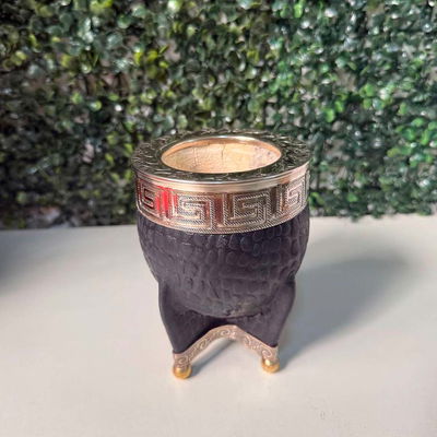 Mate Imperial PREMIUM, Virola Alpaca, Cuero CROCCO, Base y Bolitas - Modelo 3