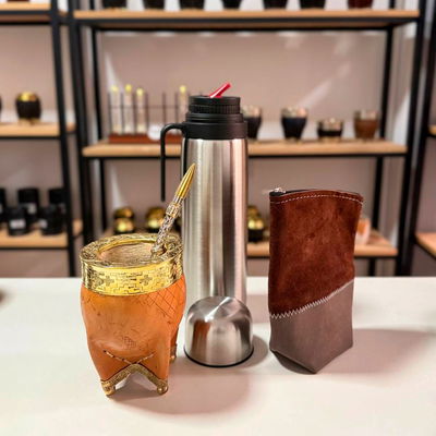 COMBO 224 - Mate Imperial, Termo, Yerbera y Bombillón