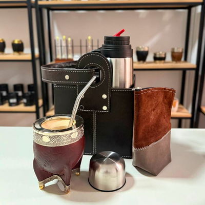 COMBO 230 - Mate Imperial, Termo, Canasta, Yerbera y Bombilla