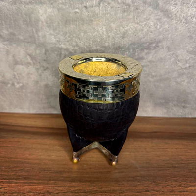 Mate Imperial PREMIUM, Virola Alpaca, Apliques, Cuero CROCCO, Base - Modelo 2