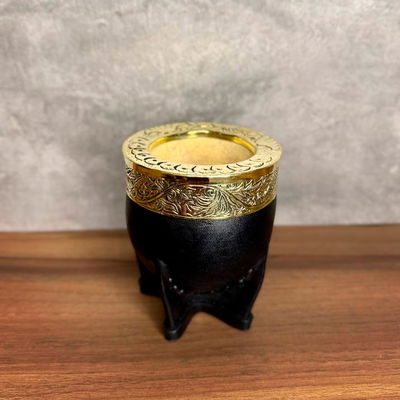 Mate Imperial PREMIUM, Virola Bronce, Cuero LISO - Modelo 3