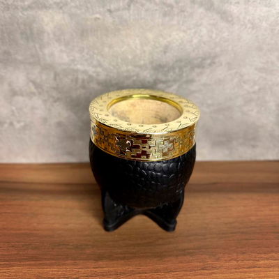 Mate Imperial PREMIUM, Virola Bronce, Cuero CROCCO - Modelo 6