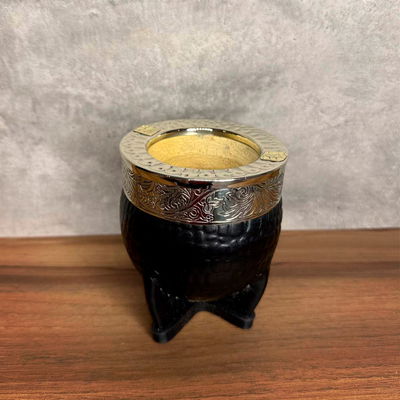 Mate Imperial PREMIUM, Virola Alpaca, Apliques, Cuero CROCCO - Modelo 3