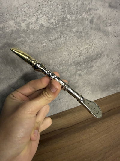 Bombillón PREMIUM Alpaca Maciza Artesanal - Modelo 1