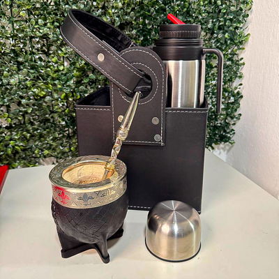 COMBO 4 - Mate Imperial, Termo, Matera ECO Cuero y Bombillón