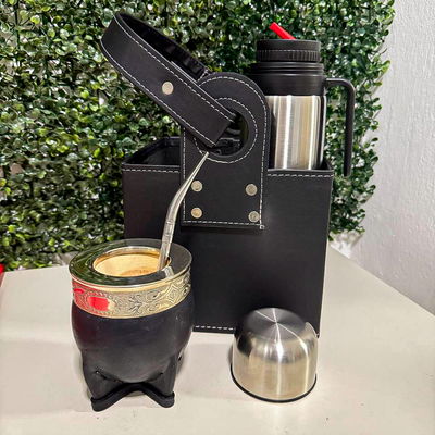 COMBO 23 - Mate Imperial, Termo, Matera ECO Cuero y Bombilla