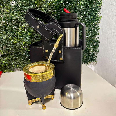 COMBO 15 - Mate Imperial, Termo, Matera ECO Cuero y Bombillón
