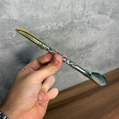 Bombillón Alpaca Artesanal Pico Recto - Modelo 8 - LEER DESCRIPCIÓN