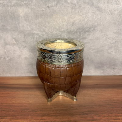 Mate Imperial PREMIUM, Alpaca, Cuero CROCCO, Base Reforzada - Modelo 3
