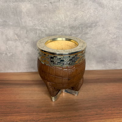 Mate Imperial PREMIUM, Alpaca, Cuero CROCCO, Base COMPLETA - Modelo 4