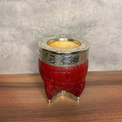 Mate Imperial PREMIUM, Alpaca, Cuero CROCCO, Base Reforzada - Modelo 2