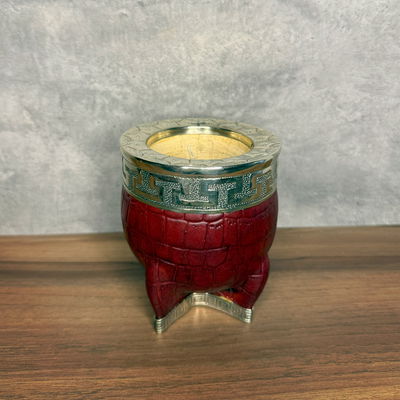 Mate Imperial PREMIUM, Alpaca, Cuero CROCCO, Base Reforzada - Modelo 4