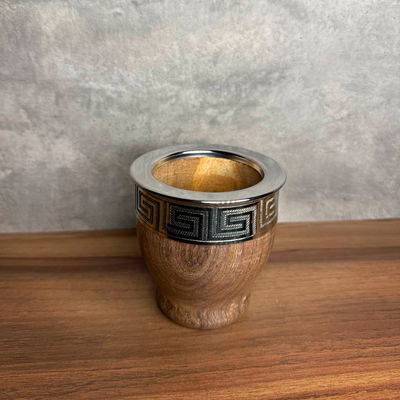 Mate Imperial ALGARROBO Virola Alpaca - Modelo 4
