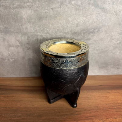 Mate Imperial PREMIUM, Virola Alpaca, Apliques, Cuero Labrado - Modelo 21