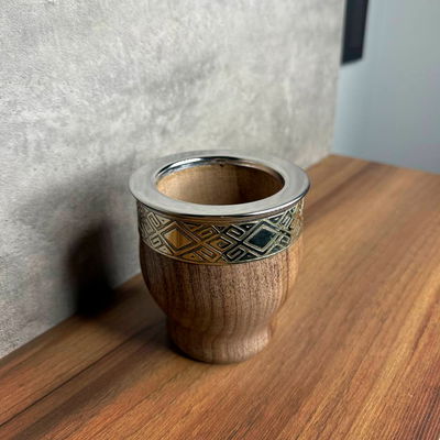 Mate Imperial ALGARROBO Virola Alpaca - Modelo 3