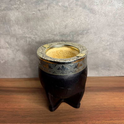Mate Imperial PREMIUM, Virola Alpaca, Apliques, Cuero Labrado - Modelo 23