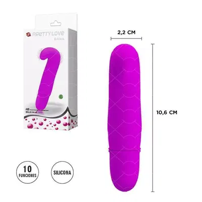 Estimulador femenino con 10 velocidades realizado en silicona