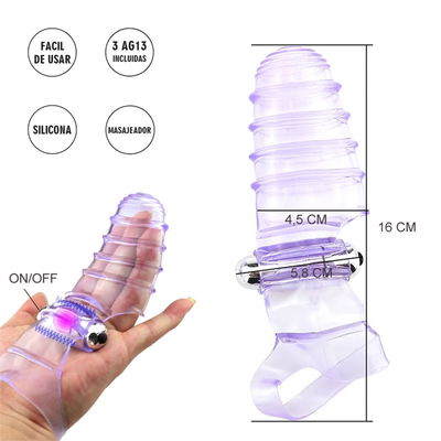 Vibrador y estimulador de dedo