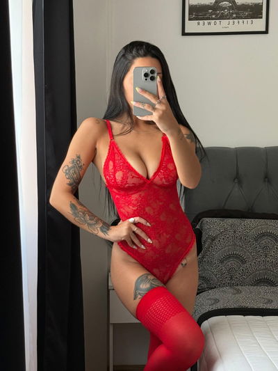 Body de encaje rojo