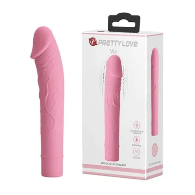 Estimulador con forma de pene y 10 velocidades de vibracion