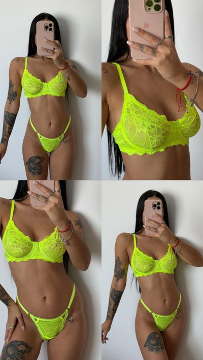 Conjunto con aro fluo