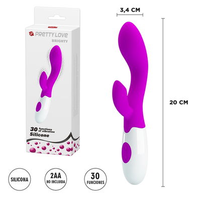Vibrador de punto G con estimulador de clitoris