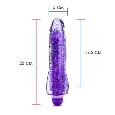 Vibrador con varias velocidades,Glitter y brillo en la oscuridad