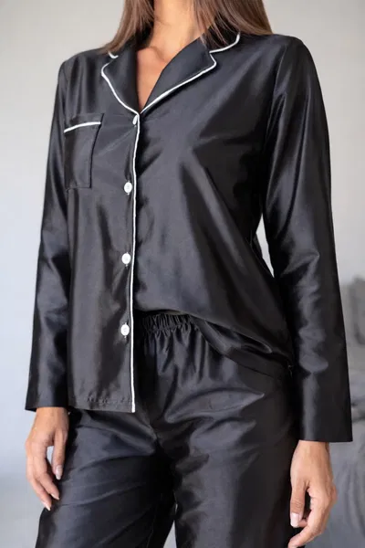 Pijama Satén largo negro