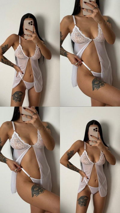 Babydoll abierto blanco