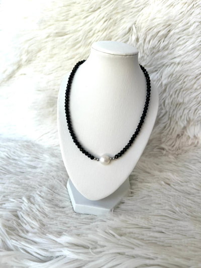 CRISTAL NEGRO CON PERLA