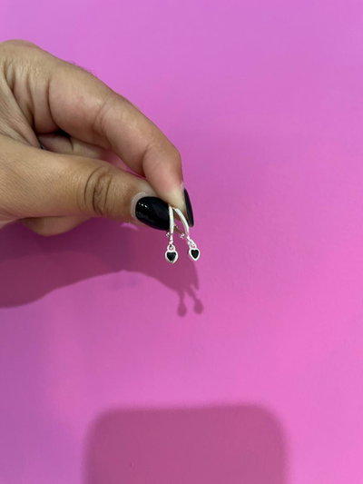 CORAZÓN COLGANTE CUBIC NEGRO