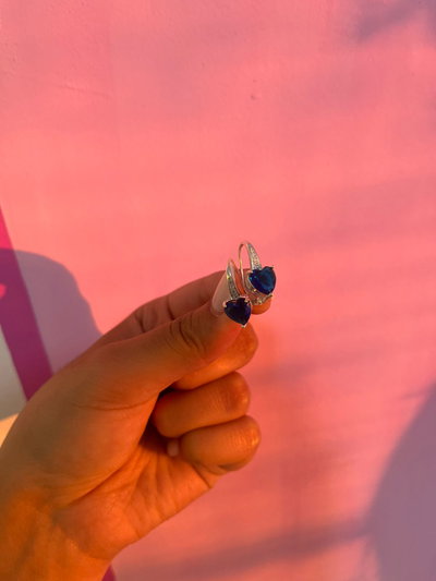 AROS LADY CORAZÓN AZUL 