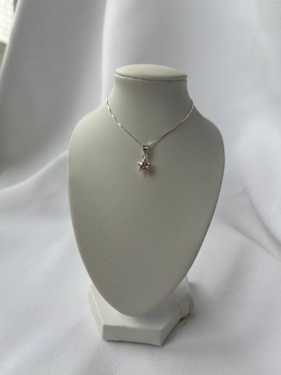ESTRELLA CUBIC ROSA COLGANTE