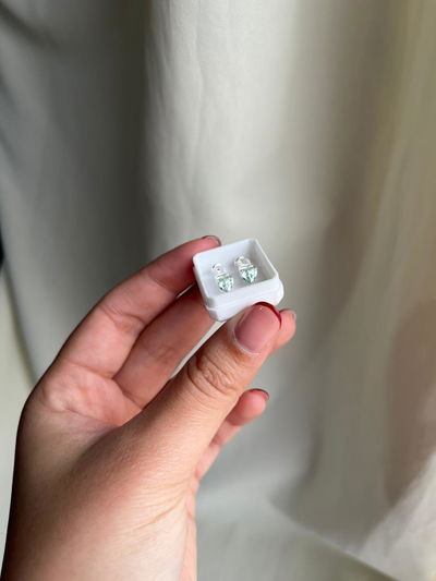 CORAZÓN CUBIC VERDE AGUA