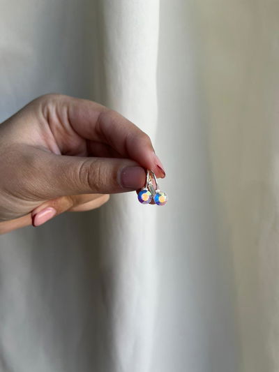 AROS ESTILO SWAROVSKI TORNASOL CHICO