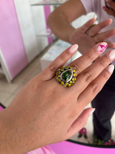 ANILLO FLORES AMARILLAS INFLADO