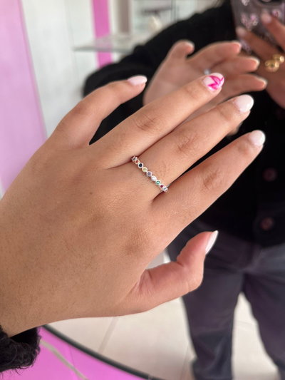 ANILLO CON CUBIC MULTICOLOR