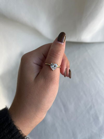 ANILLO CORAZÓN CUBIC