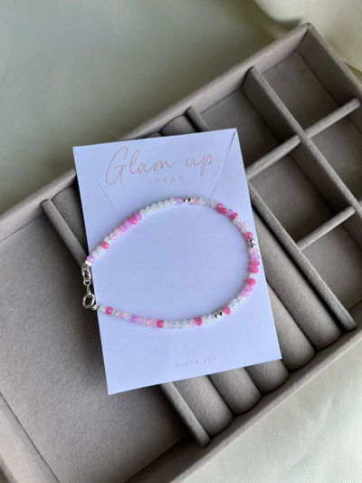 CRISTAL ROSA Y BLANCO 