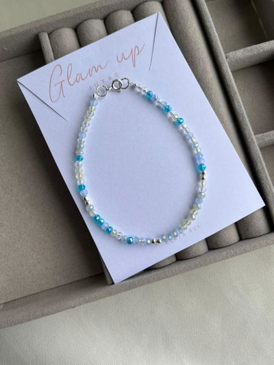 CRISTALES CELESTE Y BLANCO