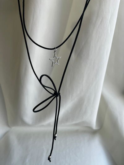 CHOKER GAMUZADO ESTRELLA CON BRILLO