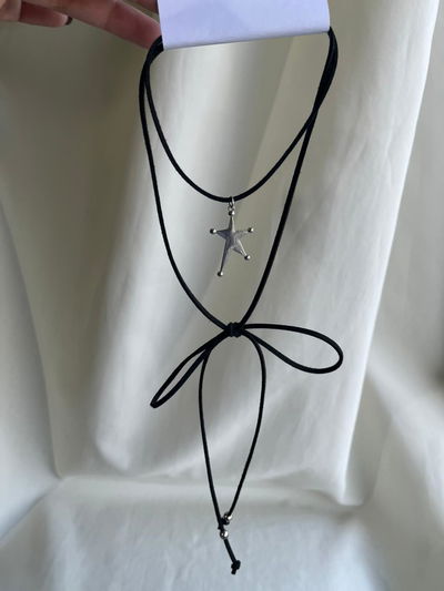 CHOKER GAMUZADO ESTRELLA LISO 